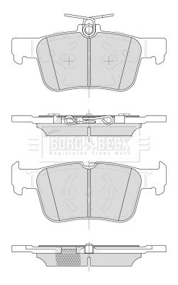 BORG & BECK Комплект тормозных колодок, дисковый тормоз BBP2505